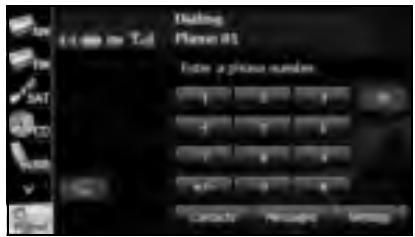 SUBARU Legacy (2013) Système de navigation - Passer un appel en saisissant un numéro de téléphone - 1