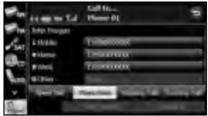 SUBARU Legacy (2013) Système de navigation - Sur l'écran d'annuaire, appuyez sur l'élement des données que vous souhaitez supprimer. - 2