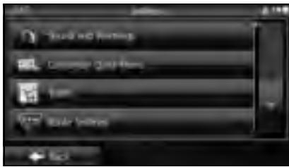 SUBARU Legacy (2013) Système de navigation - Menu Settings (Réglages) - 1