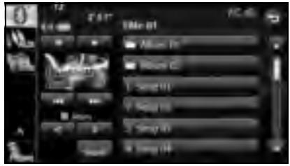 SUBARU Legacy (2013) Système de navigation - Recherche d'un album musical - 2