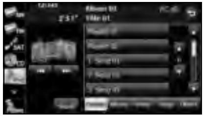 SUBARU Legacy (2013) Système de navigation - Recherche d'un fichier musical - 2