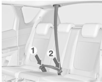 OPEL Meriva (2014-2017) - Ceinture de sécurité des sièges arrière - 1