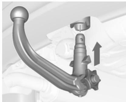 OPEL Meriva (2014-2017) - Insertion de la barre d'attelage - 1