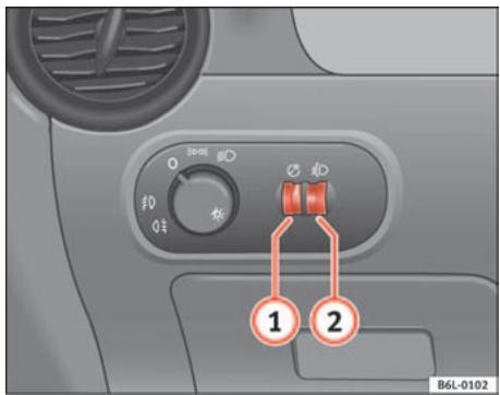 SEAT Cordoba (2002-2009) - Rheostat d'éclairage des cadrans et des commandes / Réglage du site des projecteurs - 1