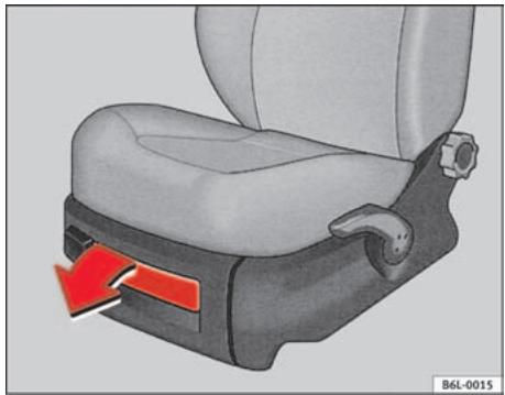 SEAT Cordoba (2002-2009) - Tiroir rangement sous siège avant droit* - 1