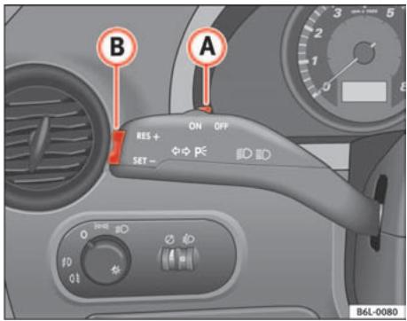 SEAT Cordoba (2002-2009) - Activation et désactivation du régulateur de vitesse - 1