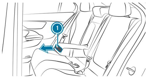 Mercedes-Benz Classe C (2024) - OUVERTURE DU SUPPORT POUR TÉLÉPHONES PORTABLES DANS L'ACCOU-DOIR ARRIÈRE - 1