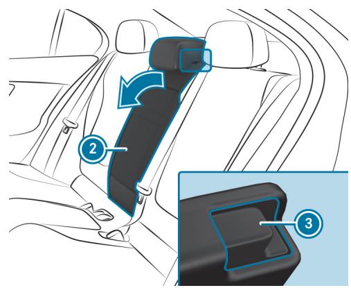 Mercedes-Benz Classe C (2024) - BASCULEMENT SÉPARÉ DU DOSSIER CENTRAL DE LA BANQUETTE ARRIÈRE VERS L'AVANT - 1