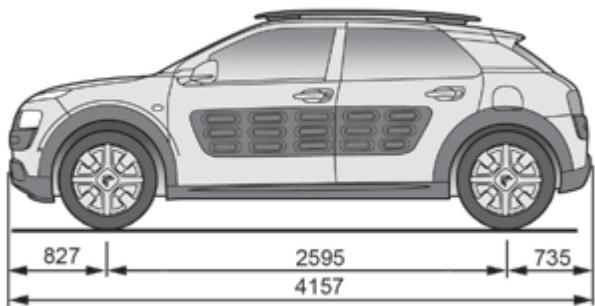 CITROEN C4 Cactus (2015-2018) - Dimensions (en mm) - 3