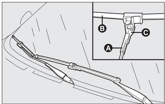 Abarth Punto (2012-2018) - Remplacement des balais d'essuie-glace fig. 172 - 1