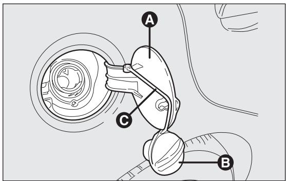 Abarth Punto (2012-2018) - BOUCHON DU RÉSERVOIR DE CARBURANT fig. 105 - 1
