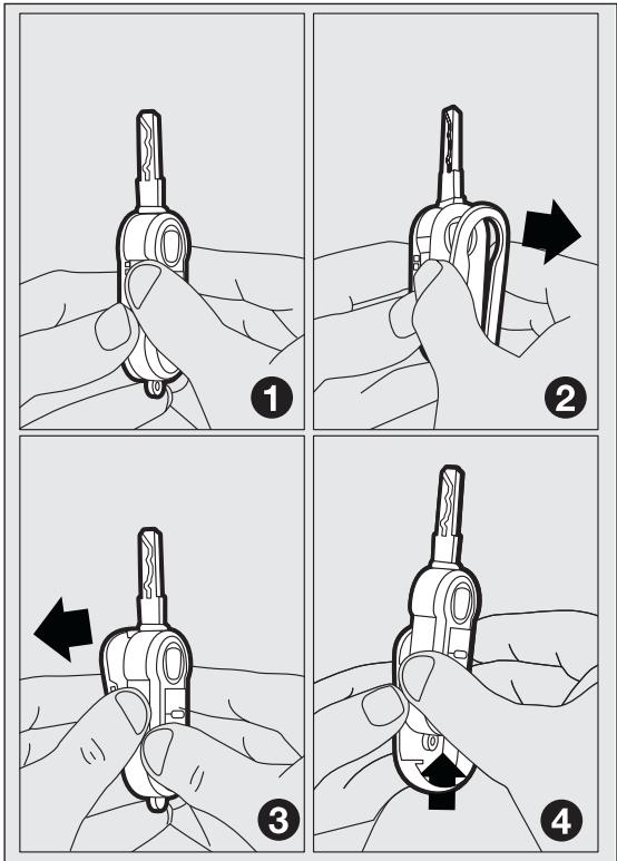 Abarth Punto (2012-2018) - Remplacement de la pile de la clé avec télécommande fig. 6 - 3