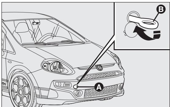 Abarth Punto (2012-2018) - ATTELAGE DE L'ANNEAU DE REMORQUAGE - 1