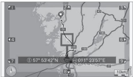 VOLVO Sensus (2015) système multimédia - Carte du trajet restant - 2