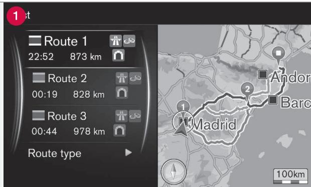 VOLVO Sensus (2015) système multimédia - Cartes - quelques exemples - 1