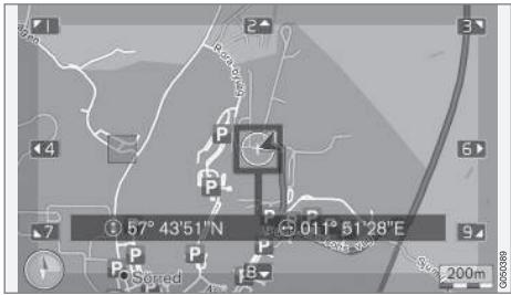 VOLVO Sensus (2015) système multimédia - Recherche d'un lieu sur la carte - 3