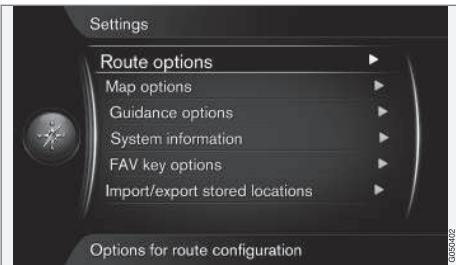 VOLVO Sensus (2015) système multimédia - Itinéraire alternatif - 1