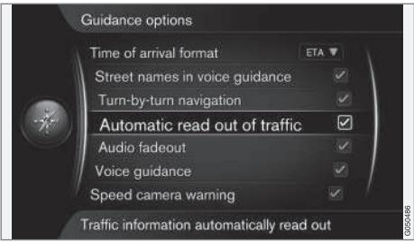 VOLVO Sensus (2015) système multimédia - Lecture automatique des conditions de circulation - 1