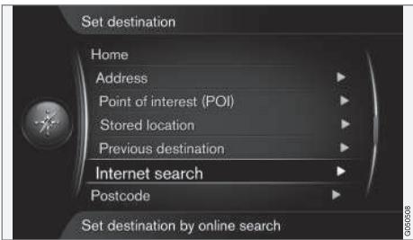 VOLVO Sensus (2015) système multimédia - Recherche avec Internet - 1
