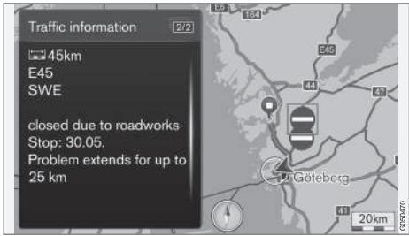 VOLVO Sensus (2015) système multimédia - Toutes les informations routières - 8