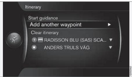 VOLVO Sensus (2015) système multimédia - Ajouter une destination - 1