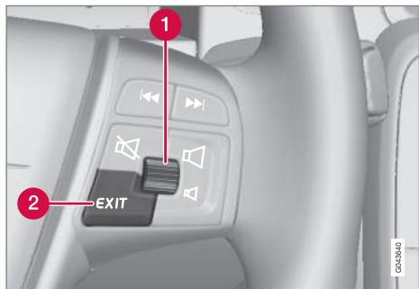 VOLVO Sensus (2015) système multimédia - Commandes - volant - 1
