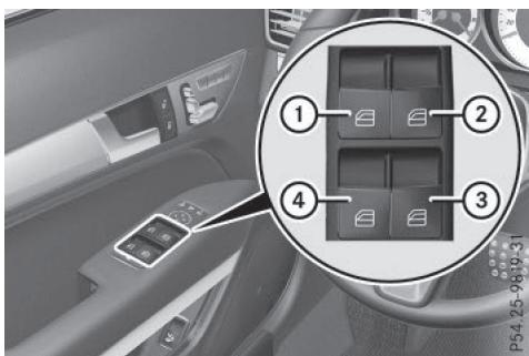 Mercedes-Benz Classe E Coupé (2016-2020) - Ouverture et fermetre des vitres laterales - 1