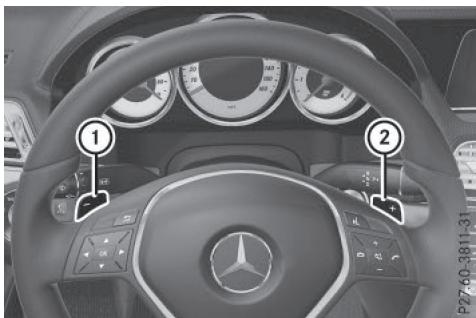 Mercedes-Benz Classe E Coupé (2016-2020) - Palettes de changement de rapport au volant - 1