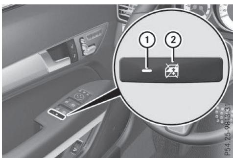 Mercedes-Benz Classe E Coupé (2016-2020) - Sécurité enfants au niveau des vitres latérales arrêté - 1