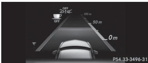 Mercedes-Benz Classe E Coupé (2016-2020) - Affichage graphique du système d'aide - 1