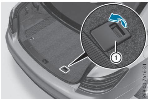 Mercedes-Benz Classe E Coupé (2016-2020) - Compartment de rangement sous le plancher du coffre - 1