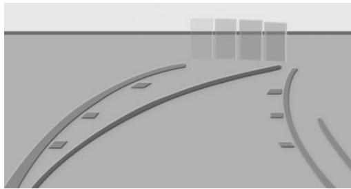 BMW X4 (2020) - Stationnement en utilisant la trajectory correspondant à la position du volant et la trajectory théorique - 1
