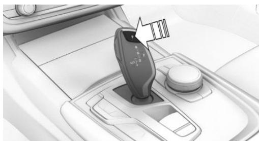 BMW X4 (2020) - Enclenchement de la position P - 1