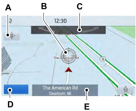 FORD Explorer (2021) - Définition d'une destination à l'aide de l'écran de la carte - 1