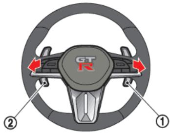 NISSAN GT-R Phase 5 (2017) - Changer à la position M : - 1