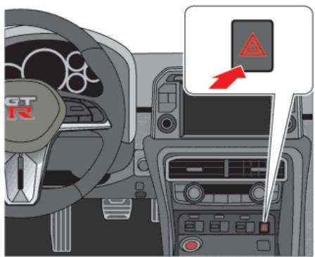 NISSAN GT-R Phase 5 (2017) - INTERRUPTEUR DES FEUX DE DÉTRESSE - 1