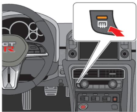 NISSAN GT-R Phase 5 (2017) - COMMANDE DE DÉGIVREUR DE LUNETTE ARRIÈRE - 1