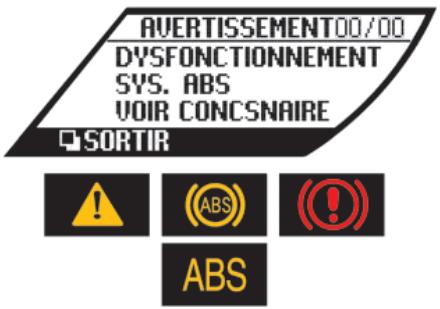 NISSAN GT-R Phase 5 (2017) - AVERTISSEMENT DE BAS NIVEAU DU LIQUIDE DE FREIN - 1