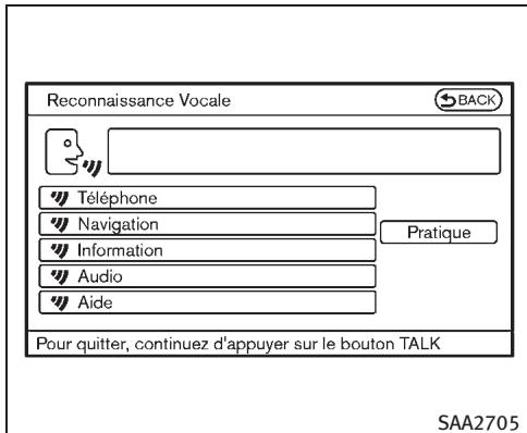 INFINITI EX (2010) - Exemples de commandes vocales - 2