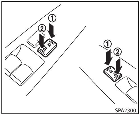 INFINITI EX (2010) - VERROUILLAGE AVEC LE LOQUET INTÉRIEUR - 1