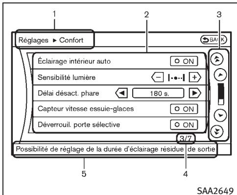 INFINITI EX (2010) - Réglages : - 1