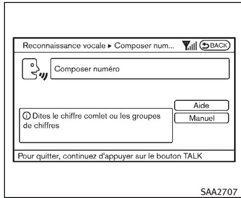 INFINITI EX (2010) - Exemples de commandes vocales - 4