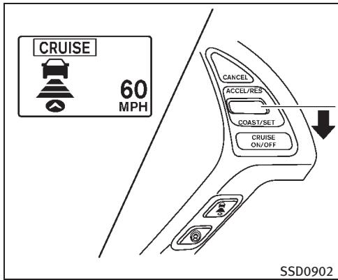 INFINITI EX (2010) - Commande du régulateur de vitesse intelligent - 4