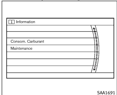 INFINITI EX (2010) - COMMENT UTILISER LE BOUTON INFO - 2