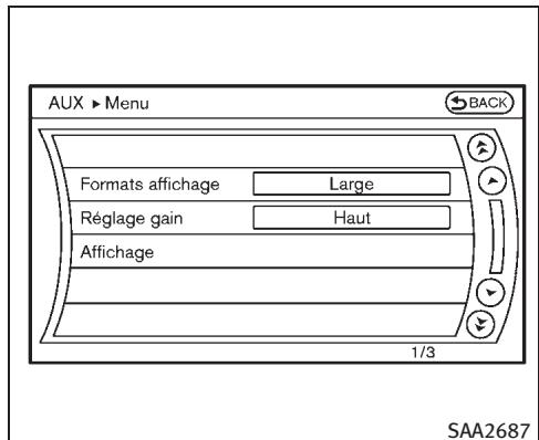 INFINITI EX (2010) - PRISES D'ENTRÉE AUXILIAIRE (modèles avec système de navigation) - 1