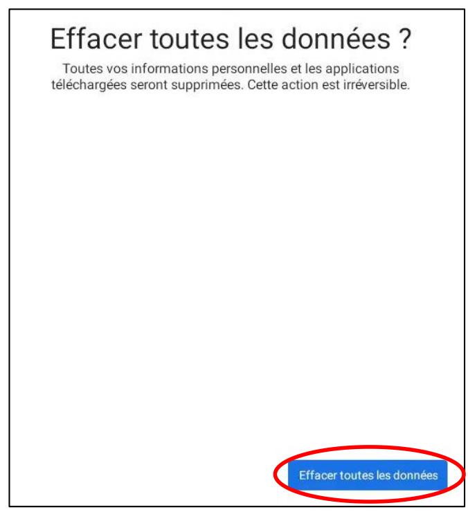 LOGICOM TABXXL14 - Réinitialisation de la tablette par le menu paramètre : - 5
