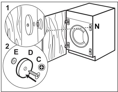ELECTROLUX EW8W1684BI - Montage de la porte - 2