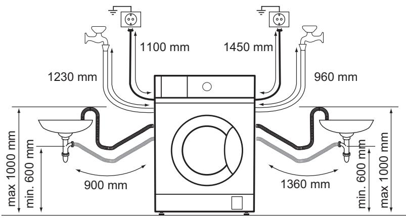ELECTROLUX EW8W1684BI - Raccord des tuyaux et des câbles - 1