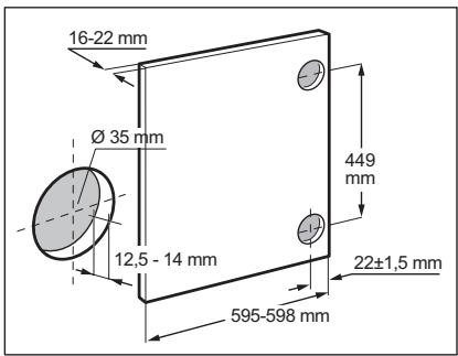 ELECTROLUX EW8W1684BI - Préparation de la porte du meuble - 2