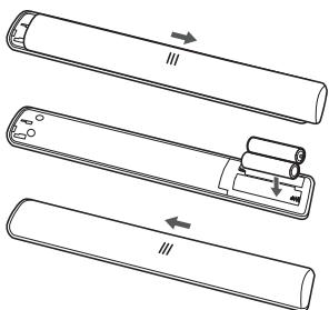 TCL 55C849 - Installation des piles - 1